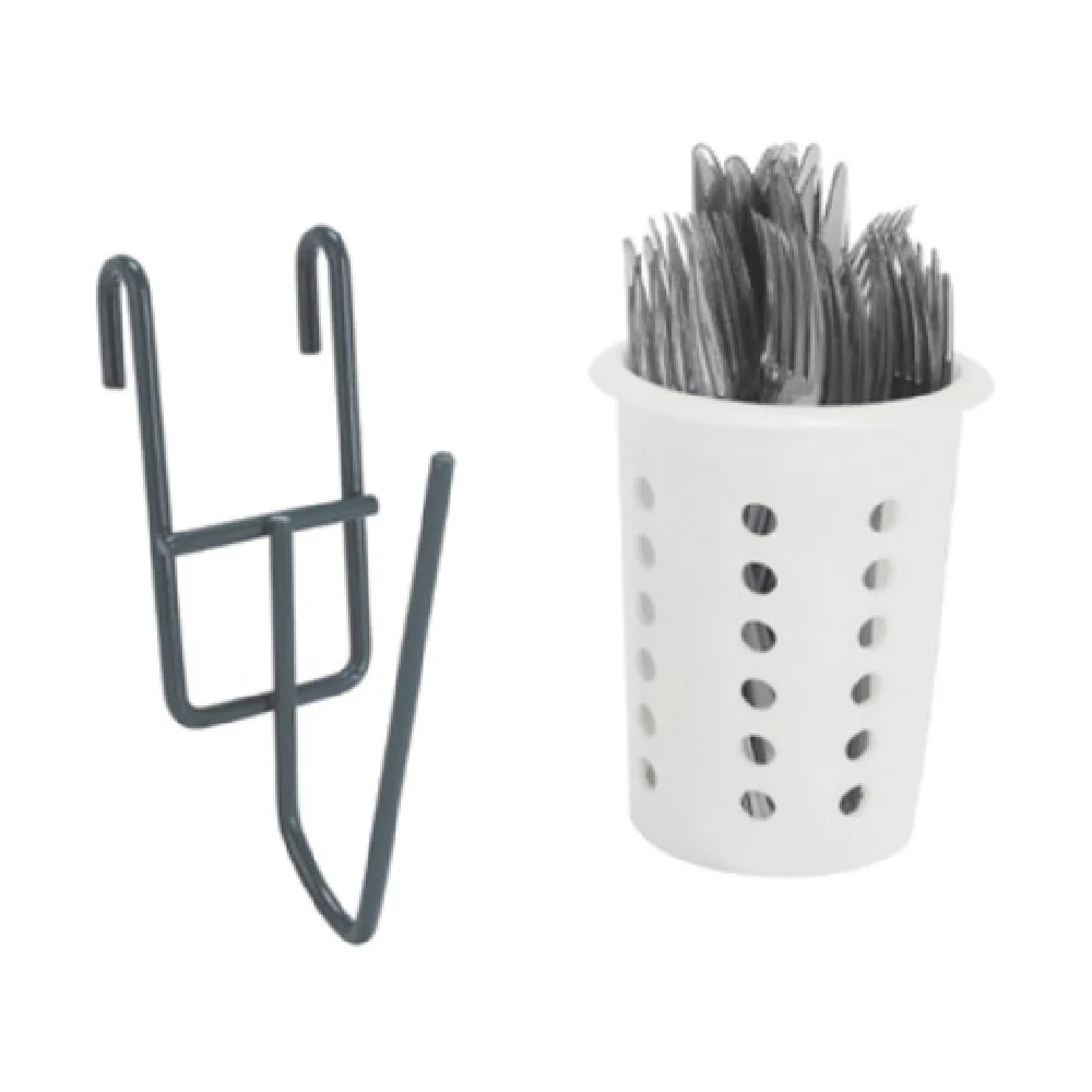 1880 Hospitality FWMCUHGN 5.5 Inch Utensil Holder Plastic Cylinder Green Epoxy Finish