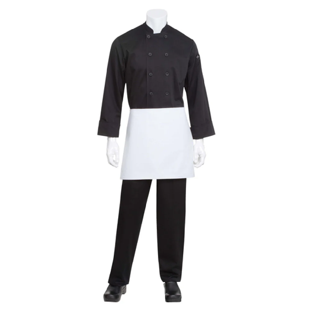 Chef Works B4LG-WHT-0 27-1/2 Inch Width Waist Apron No Pockets White Poly Cotton Chef Works B4LG-WHT-0 27-1/2 Inch Width Waist Apron No Pockets White Poly Cotton