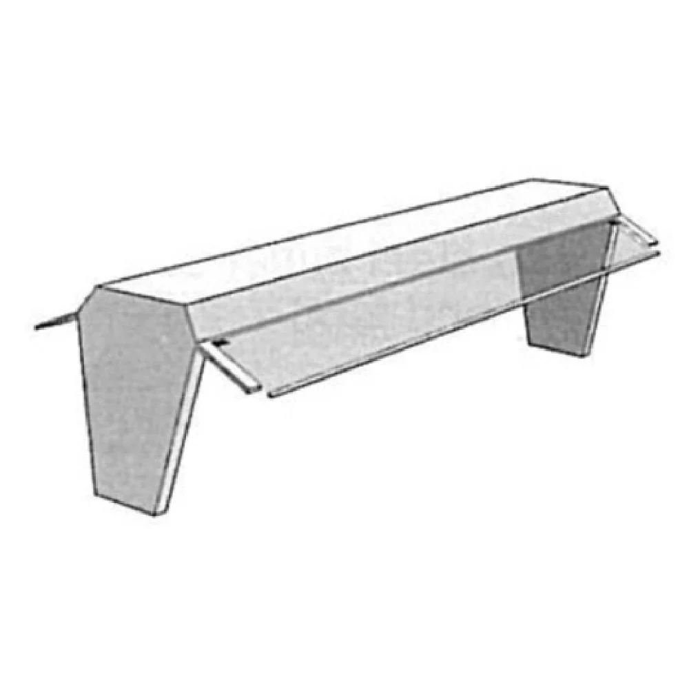 Atlas Metal BCDFT-6 90 Inch Dual Service Sneeze Guard with Flip-Top Guards Stainless Steel