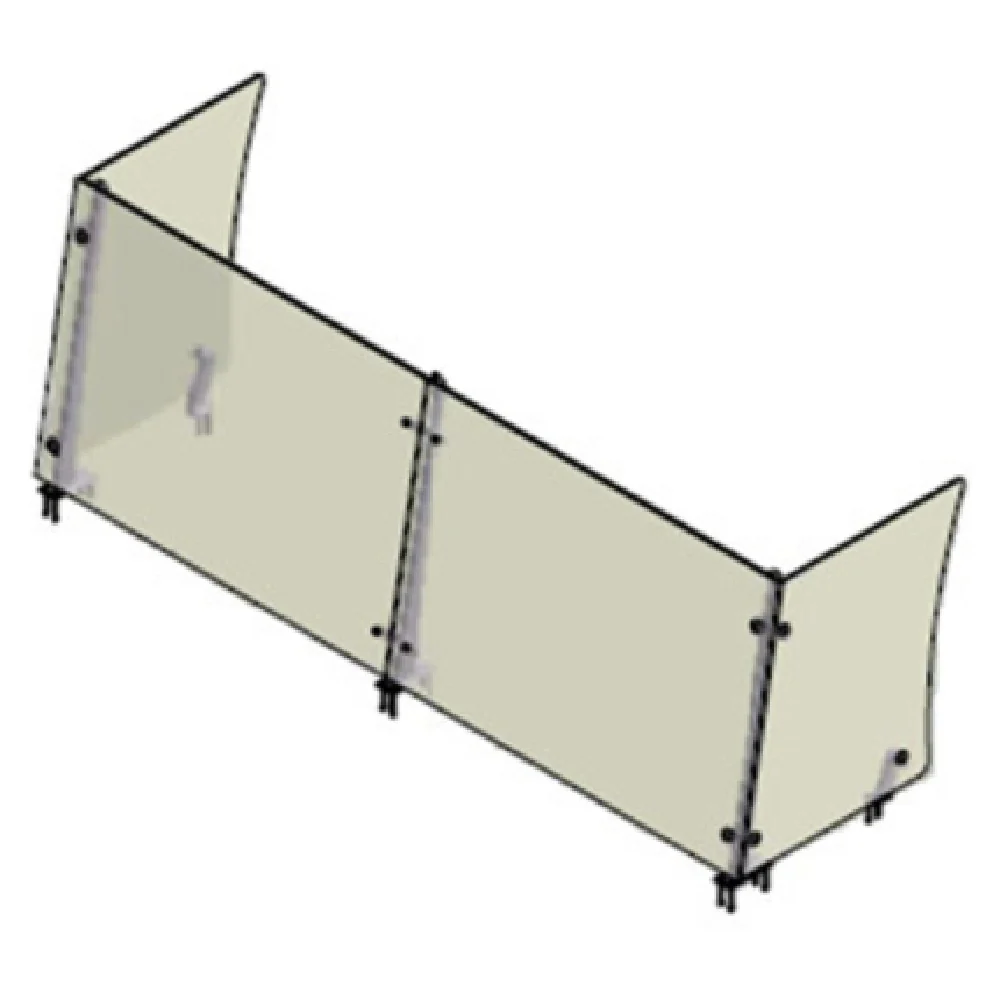 Atlas Metal VGG1-6 90 Inch Gardian Sneeze Guard Stationary NSF Glass Panels Atlas Metal VGG1-6 90 Inch Gardian Sneeze Guard Stationary NSF Glass Panels