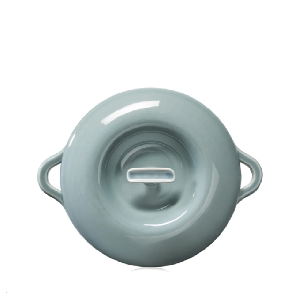 Revol 660274 10-1/4 Inch Diameter Lid for 10.25 Inch Cocotte Porcelain Cloud Gray