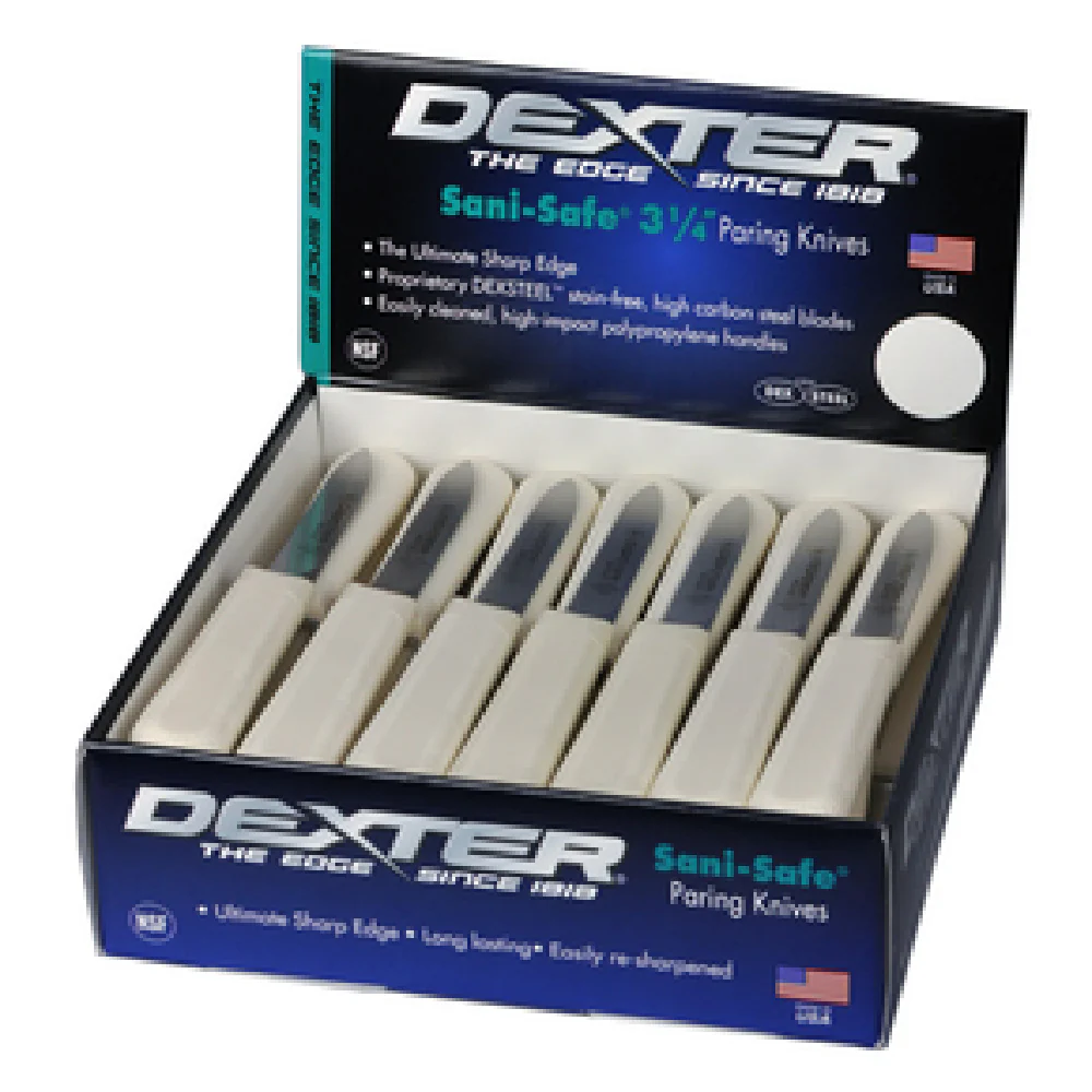 Dexter Russell S104-50 3-1/4 Inch Blade 3 Inch Handle Paring Knife High Carbon Steel White Handle Dexter Russell S104-50 3-1/4 Inch Blade 3 Inch Handle Paring Knife High Carbon Steel White Handle