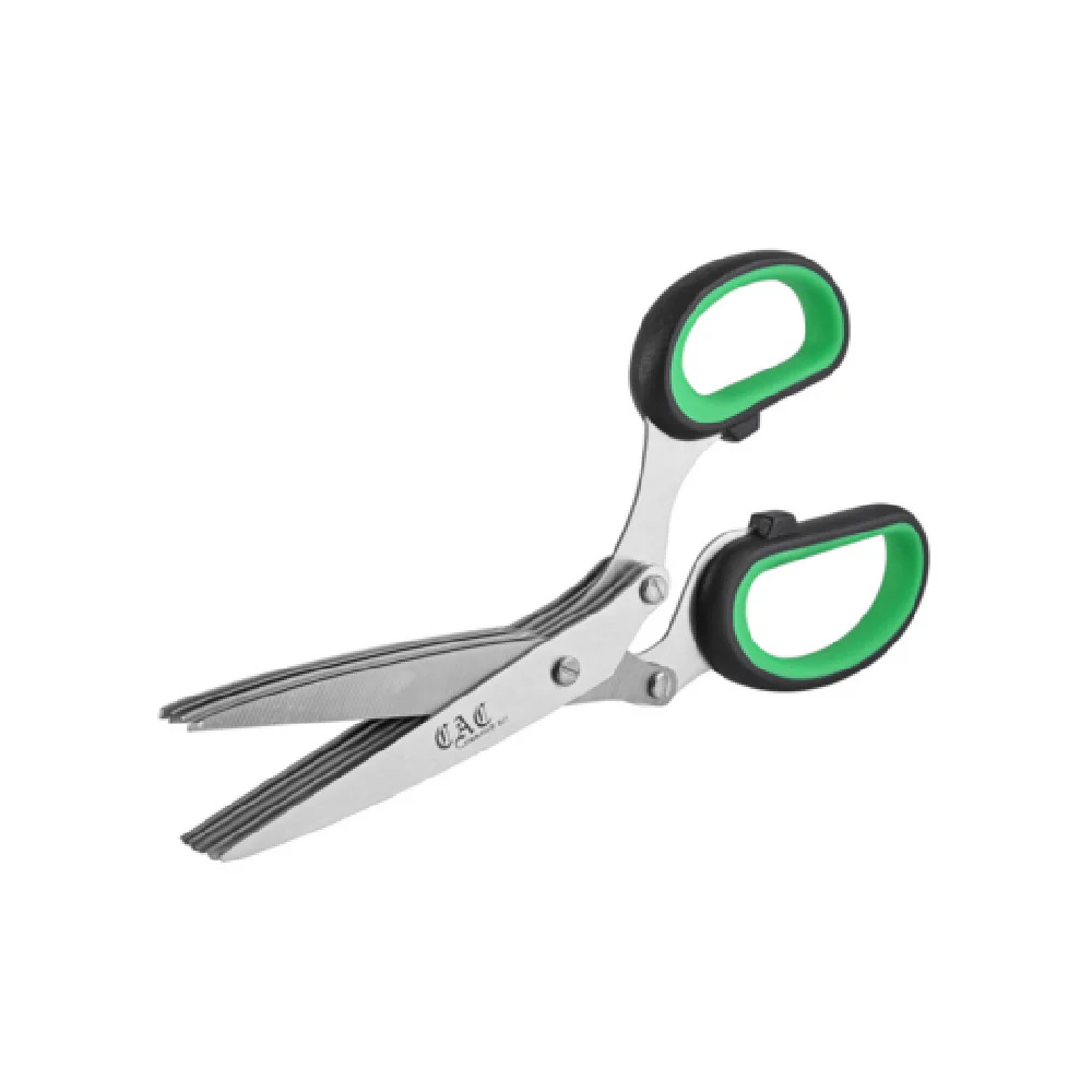 CAC China SHRH-5 4 Inch Herb Shears with Polypropylene and TPR Handle Stainless Steel