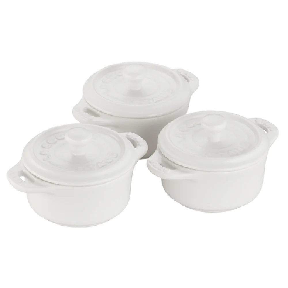 Zwilling 40508-077 8 Oz Miniature Cookware with lid and handles Ceramic Matte White