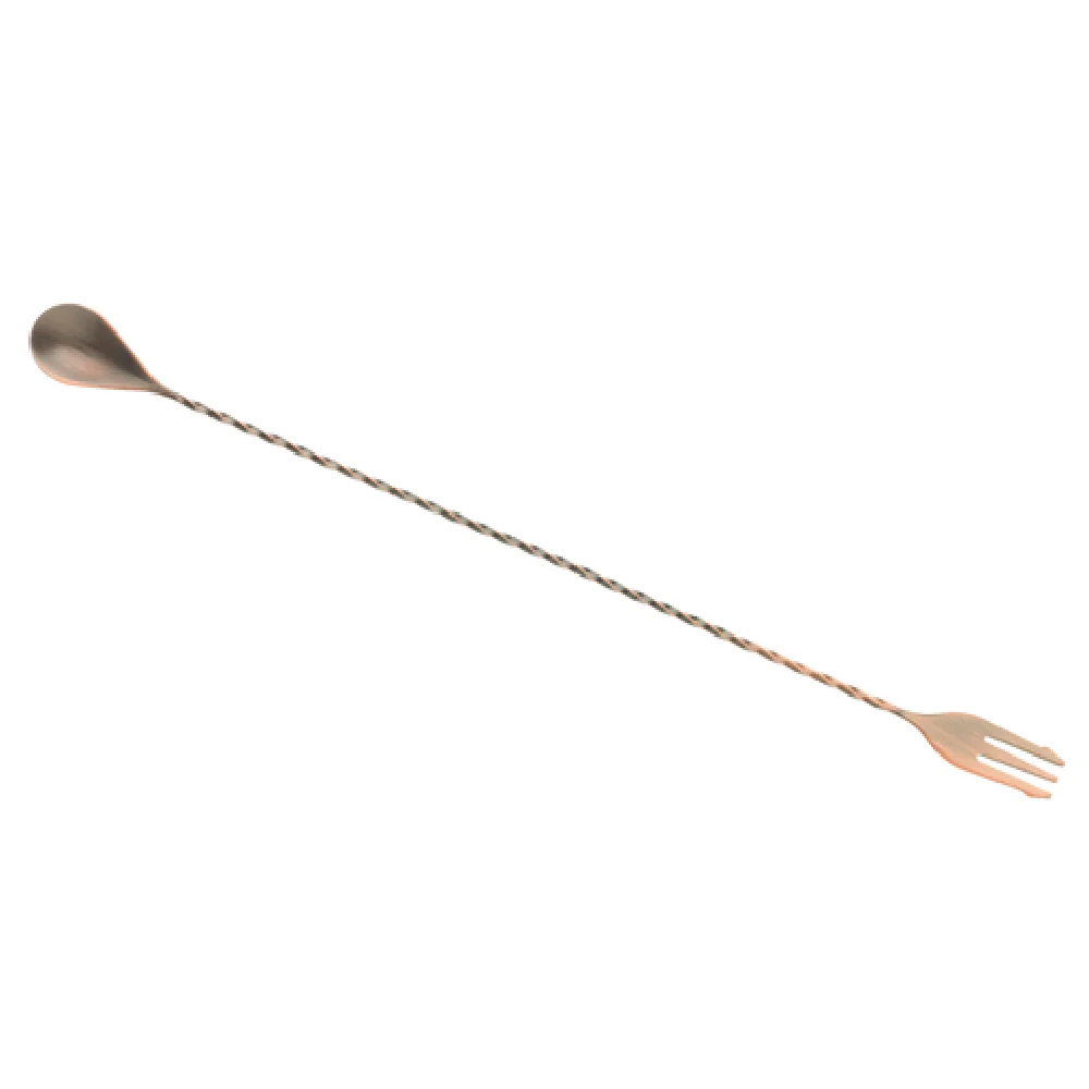 Mercer Culinary M37016ACP 15-3/4 Inch Bar Spoon with 3-tine Fork Antique Copper Finish Mercer Culinary M37016ACP 15-3/4 Inch Bar Spoon with 3-tine Fork Antique Copper Finish