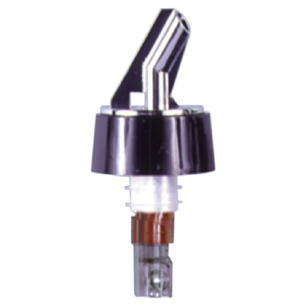 Spill-Stop 398-24 1 Oz. Chrome with Black Collar Liquor Pourer Made in USA Spill-Stop 398-24 1 Oz. Chrome with Black Collar Liquor Pourer Made in USA