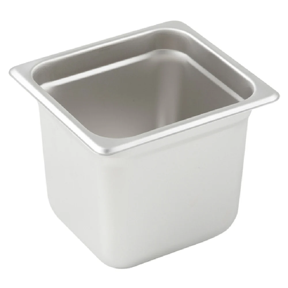 Winco SPJP-606 6-7/8 Inch Stainless Steel Steam Table Pan 23 Gauge with Anti-Jamming