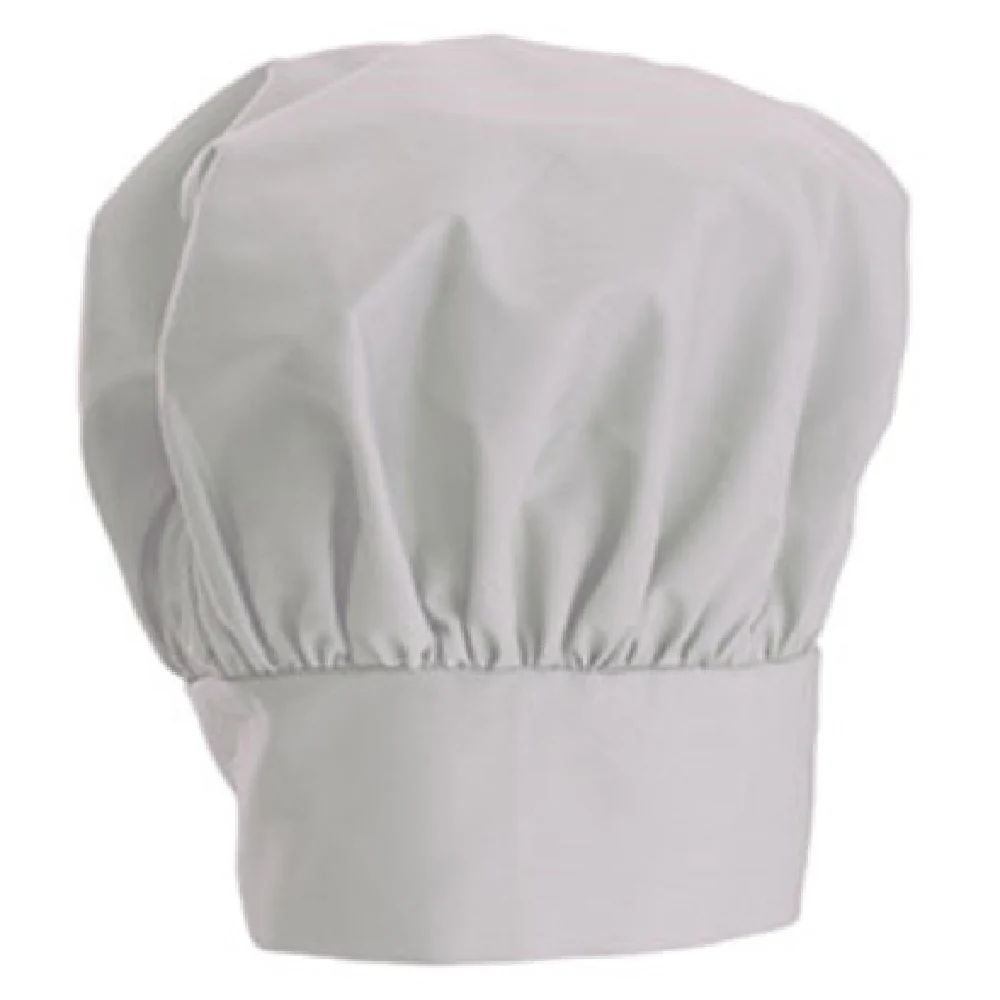 Winco CH-13WH Chef Hat Adjustable Velcro Closure White Poly-Cotton Blend