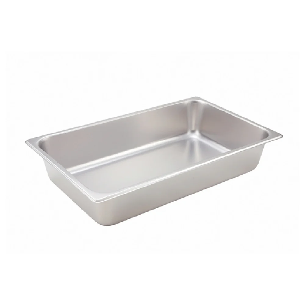 Winco SPF4 20-3/4 Inch Stainless Steel Steam Table Pan 25 Gauge with Straight Sides