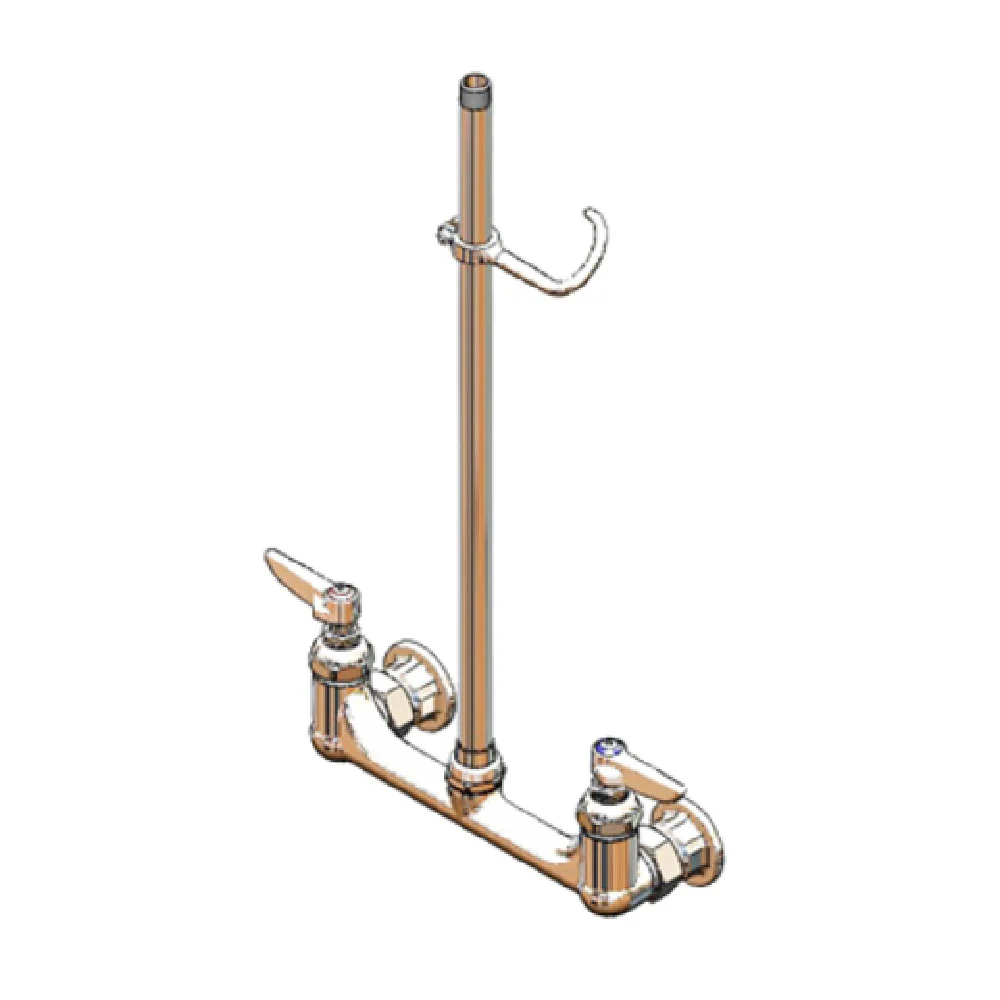 T&S Brass B-0133-09 Faucet 8 Inch OC Wall Mount with 18 Inch Riser Eterna Cartridges