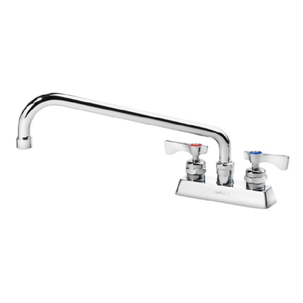 Krowne 15-312L 4 Inch Centers Deck Mount Faucet with 12 Inch Swing Spout Chrome Finish