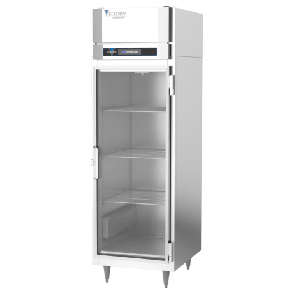 Victory HSA-1D-1-GD 26 Inch Stainless Steel Heated Cabinet Reach-In with Glass Doors