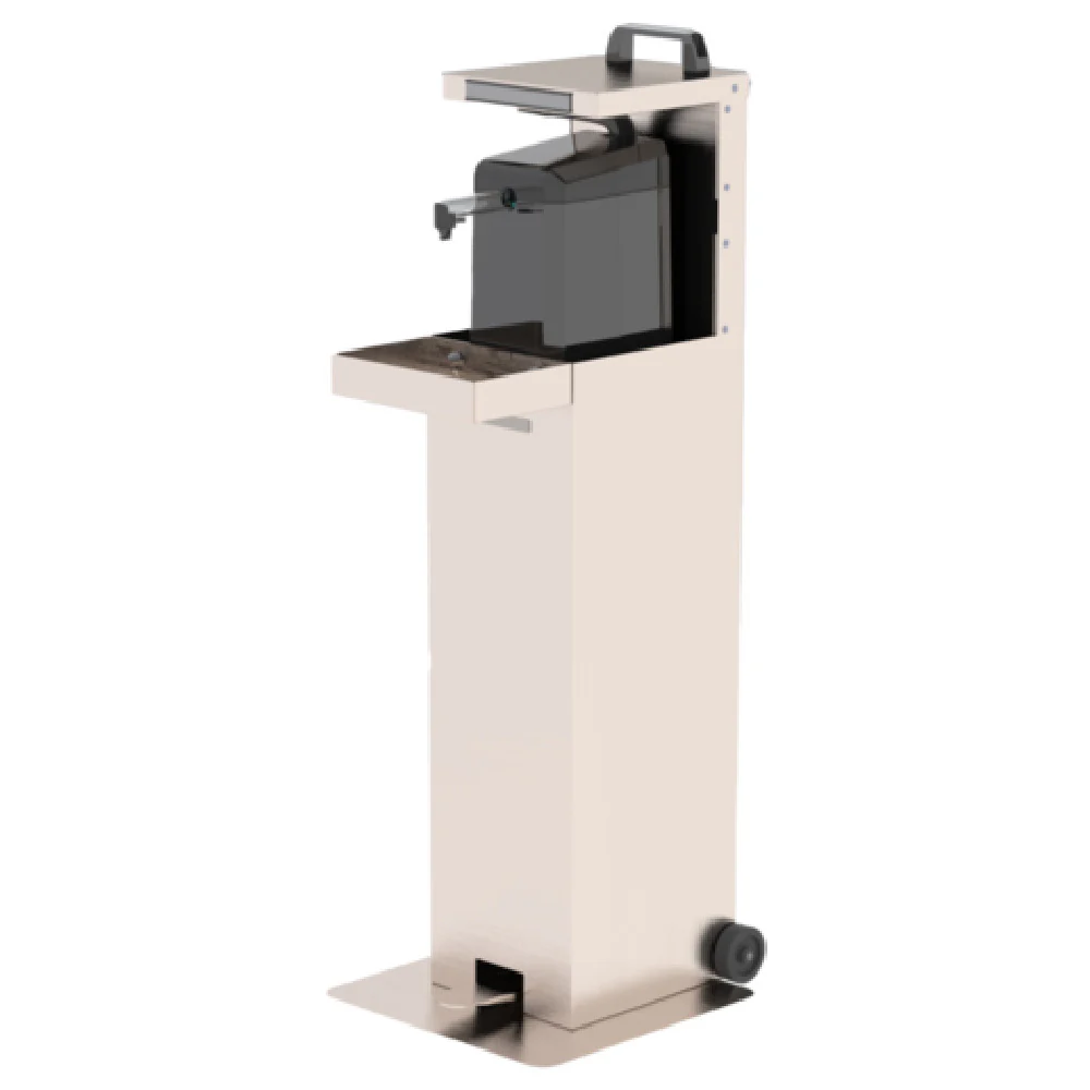 Lakeside 159867N-1 16 Inch Manual Condiment Station with Foot Pump Stainless Steel