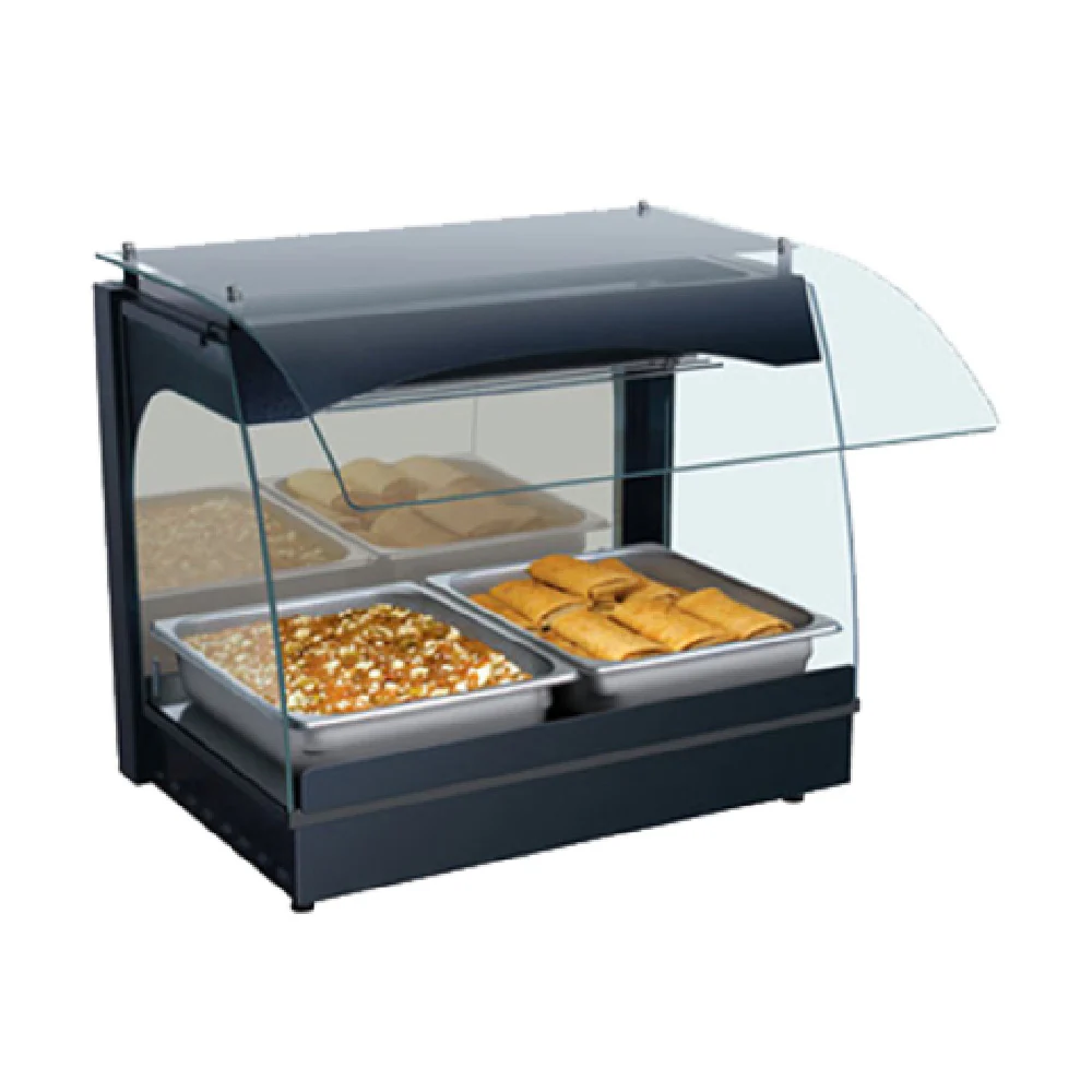 Hatco GRCMW-1 22 Inch Curved Merchandising Warmer Electric Countertop Stainless Steel with Xenon Light