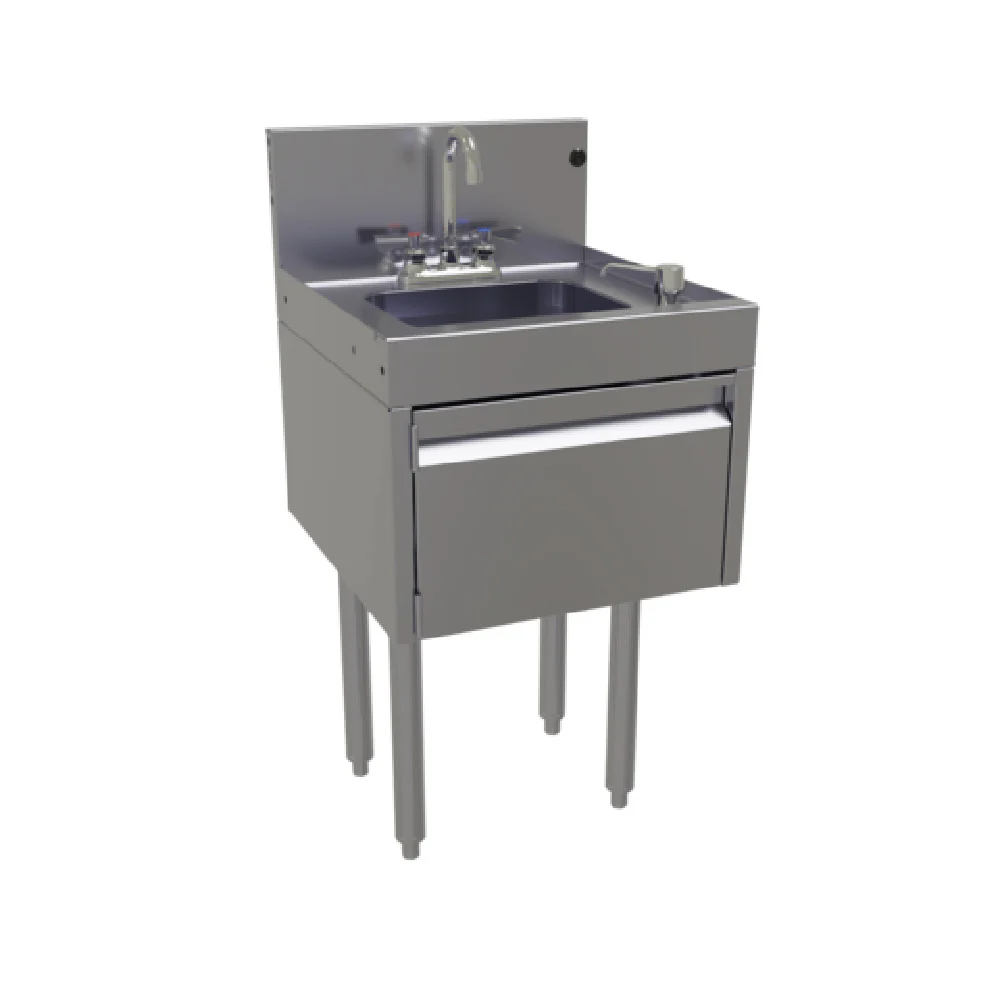 Glastender DHSA-18 18 Inch Deluxe Underbar Hand Sink Unit Stainless Steel with Soap Dispenser