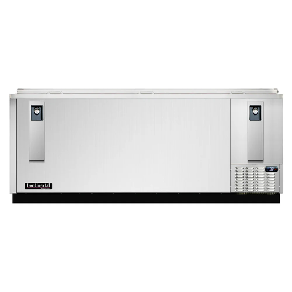 Continental Refrigerator CBC95-SS 95 Inch Flat Top Bottle Cooler with 3 Slide Back Lids