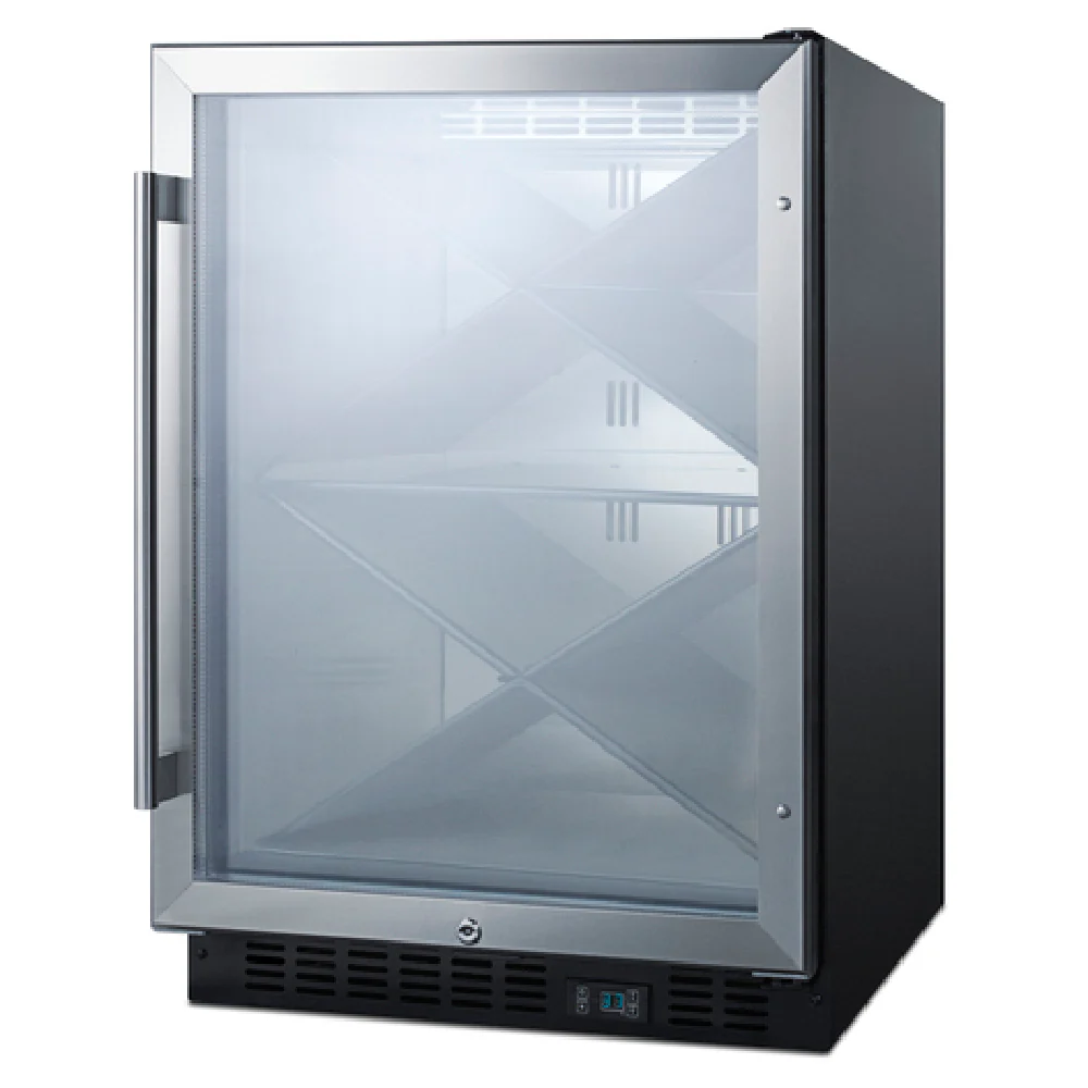 Summit SCR610BLX 24 Inch Wine Cellar Cabinet Built-in or Freestanding Stainless Steel Summit SCR610BLX 24 Inch Wine Cellar Cabinet Built-in or Freestanding Stainless Steel