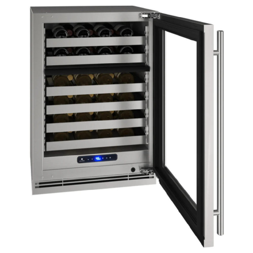 U-Line Corporation UHWD524-SG01A 24 Inch Undercounter Wine Refrigerator Stainless Steel 5.1 Cu Ft