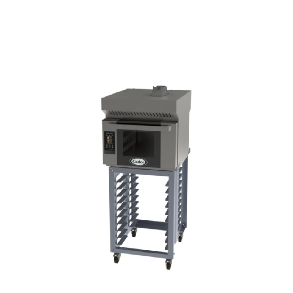 Cadco BLS-3HTD-1H 31 Inch Electric Convection Oven with Stand and Ventless Hood Cadco BLS-3HTD-1H 31 Inch Electric Convection Oven with Stand and Ventless Hood