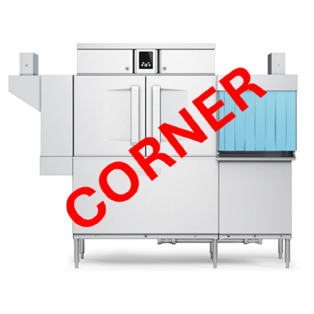 Hobart CL76C-BAS+BUILDUP 44 Inch Conveyor Dishwasher single tank with corner scrapper Hobart CL76C-BAS+BUILDUP 44 Inch Conveyor Dishwasher single tank with corner scrapper