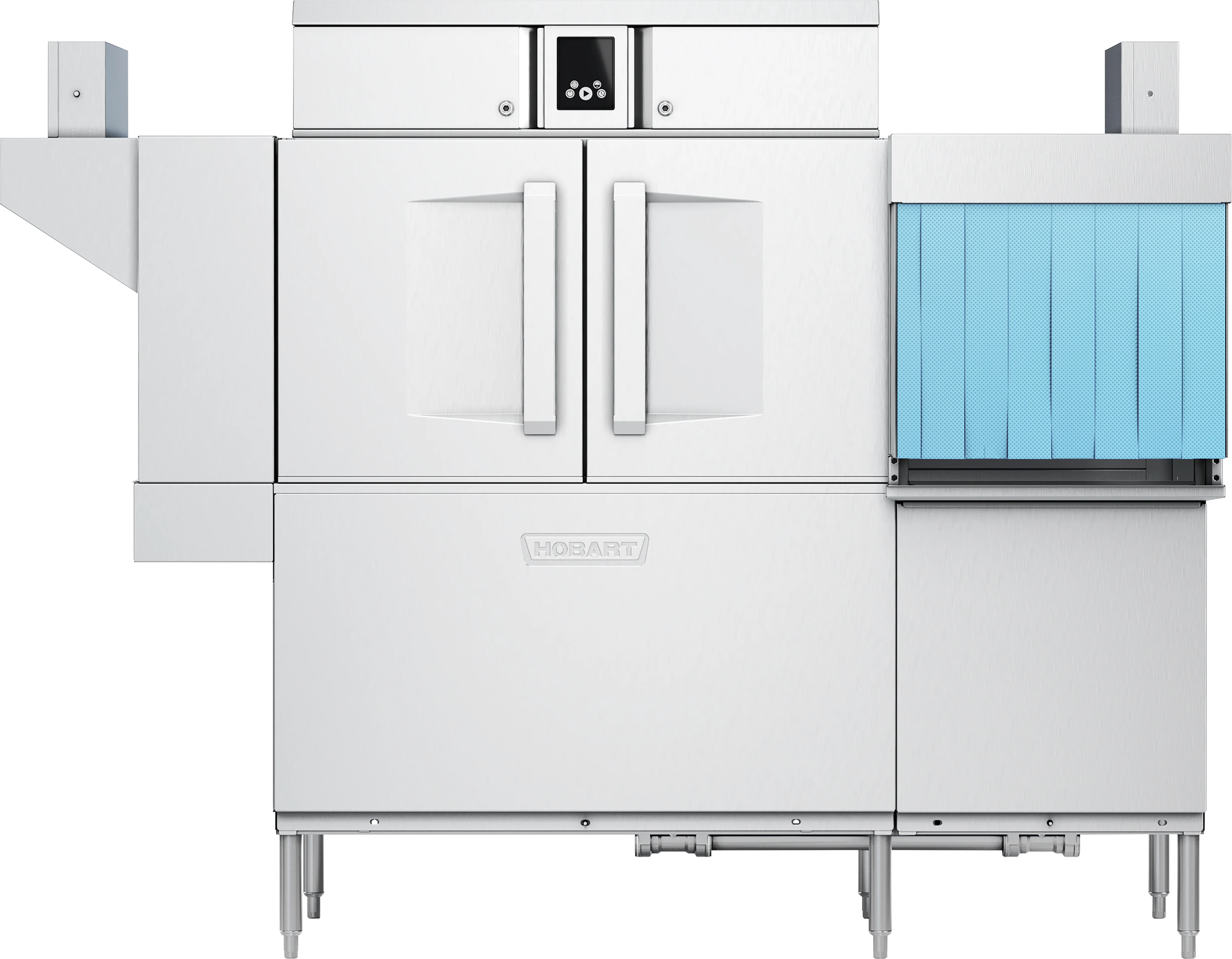 Hobart CL76C-BAS+BUILDUP 44 Inch Conveyor Dishwasher single tank with corner scrapper Hobart CL76C-BAS+BUILDUP 44 Inch Conveyor Dishwasher single tank with corner scrapper
