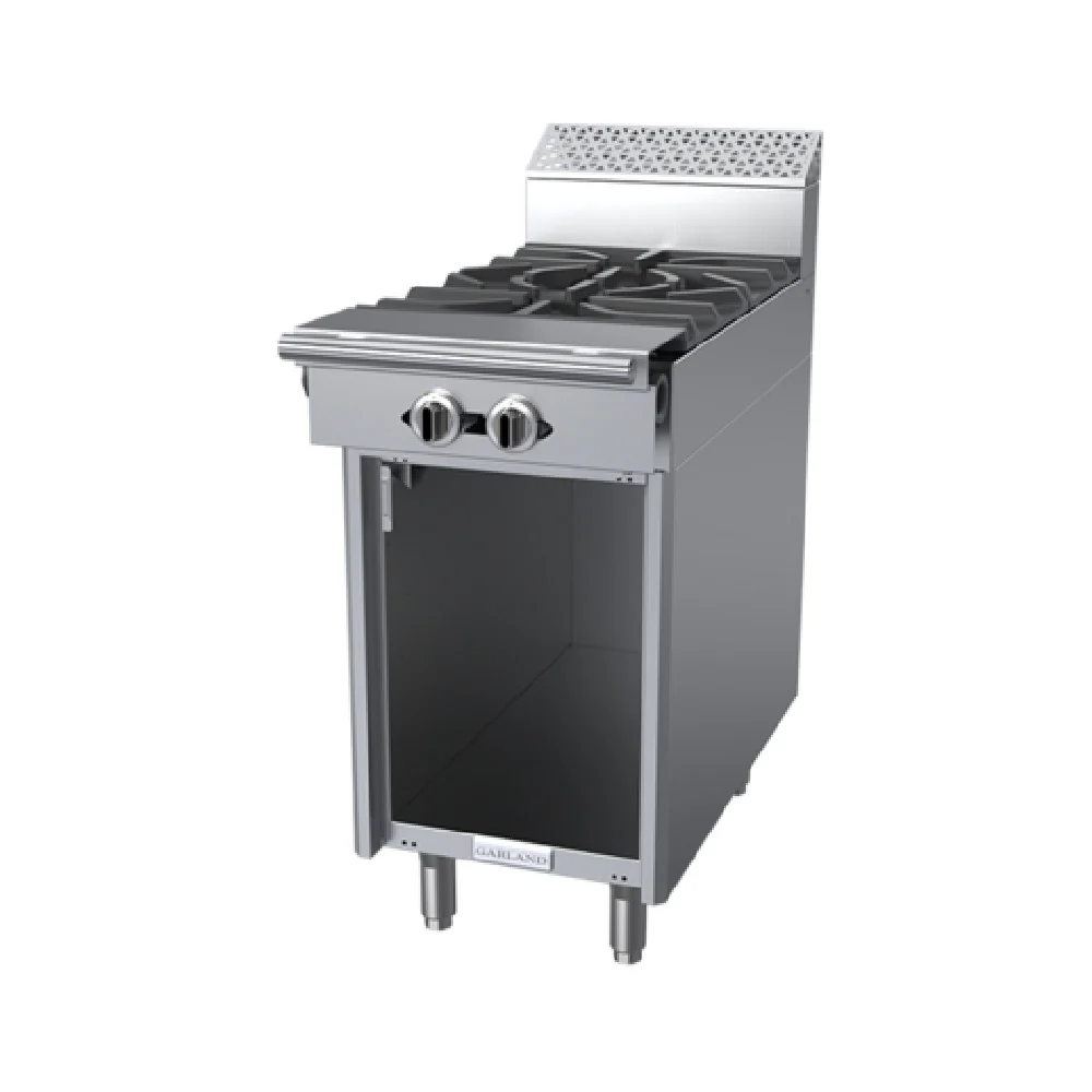 Garland C18-7S 18 Inch Gas Range Open Cabinet Base and 2 Burners 80000 BTU Garland C18-7S 18 Inch Gas Range Open Cabinet Base and 2 Burners 80000 BTU
