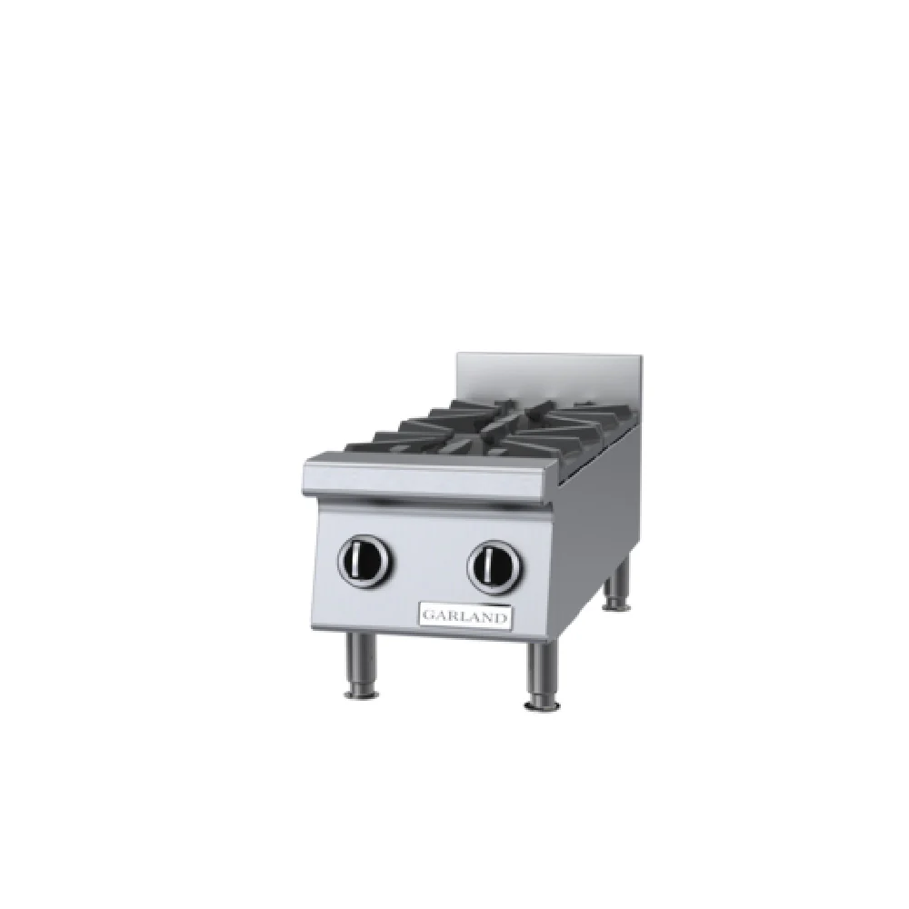 Garland GTOG12-2_LP 12 Inch Hotplate Gas Countertop Heavy-duty 2 Burner 60000 BTU