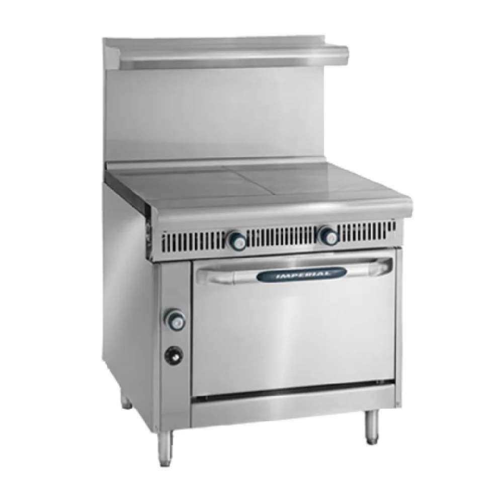 Imperial IHR-2HT-XB_LP 36 Inch Gas Range with (2) 18 Inch Hot Tops 80000 BTU