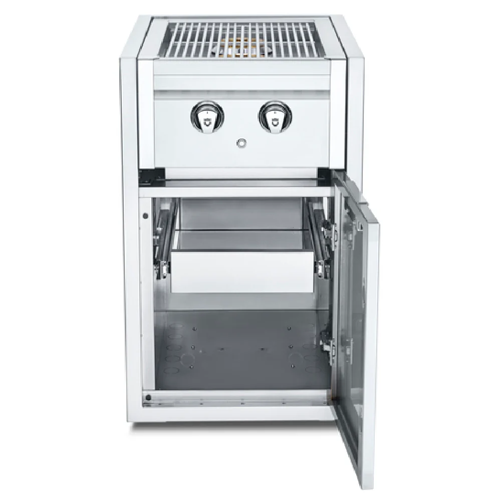 Crown Verity IBISC-SBNG-1D 22 Inch Dual Side Burner Cabinet Stainless Steel with Drawer 30,000 BTU Crown Verity IBISC-SBNG-1D 22 Inch Dual Side Burner Cabinet Stainless Steel with Drawer 30,000 BTU
