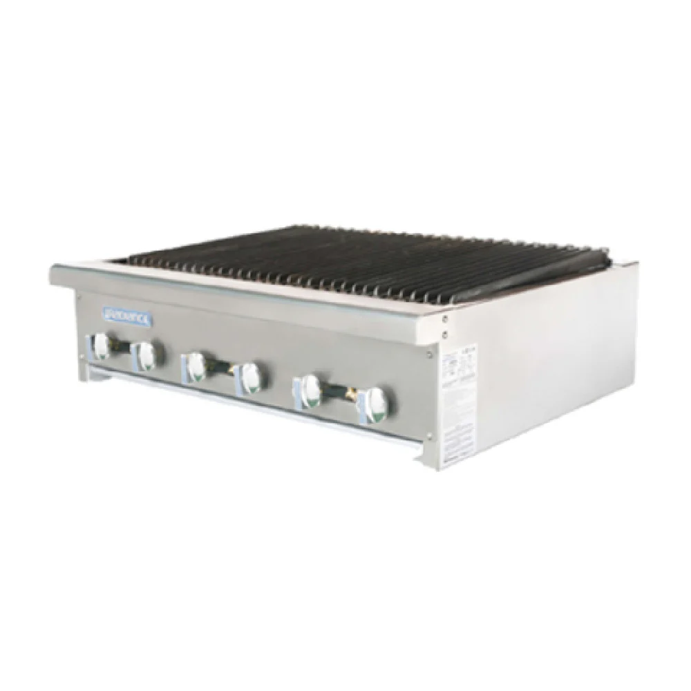 Turbo Air TARB-36_NAT 36 Inch Gas Charbroiler with 6 Burners 90000 BTU