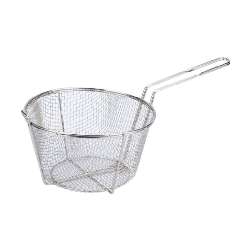 CAC China FBR4-8 8-1/2 Inch Diameter Round Fry Basket Nickel-Plated Mesh