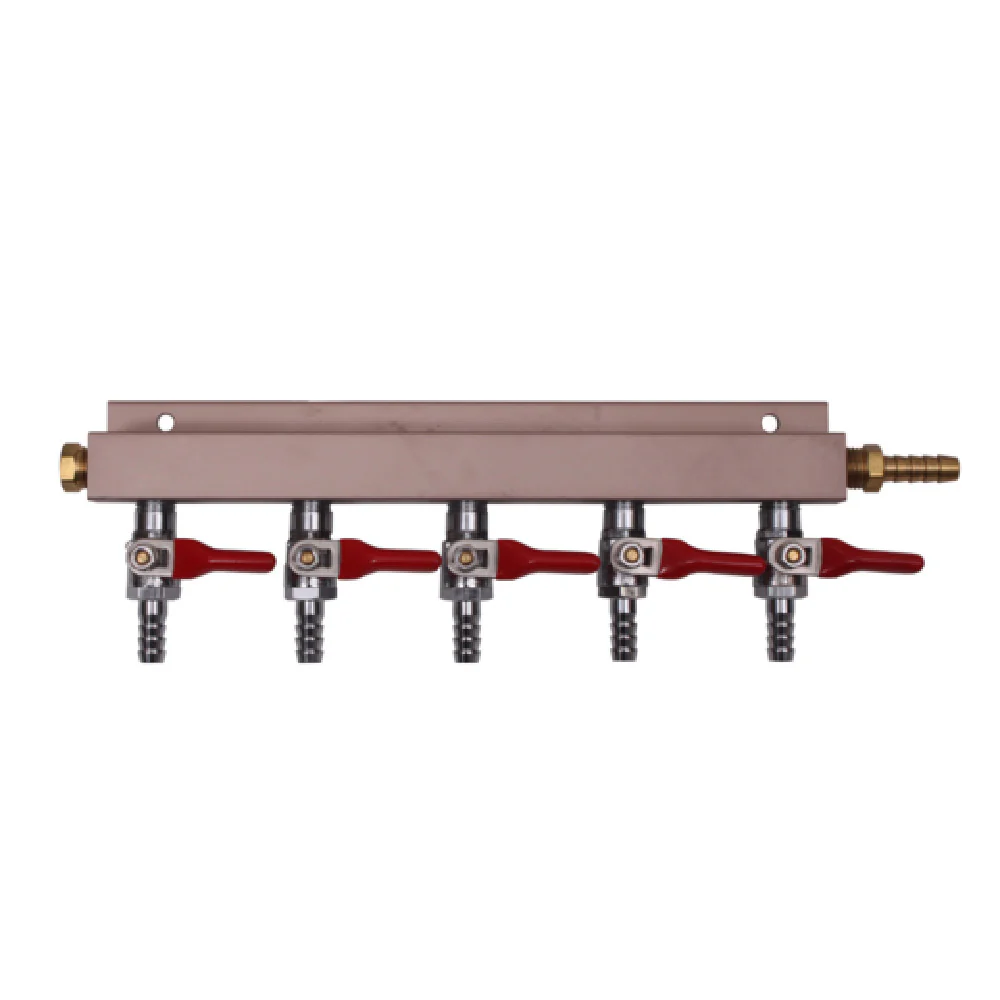 Glastender MAN5 Five Product Manifold Kit with Red Gas Tubing and Clamps