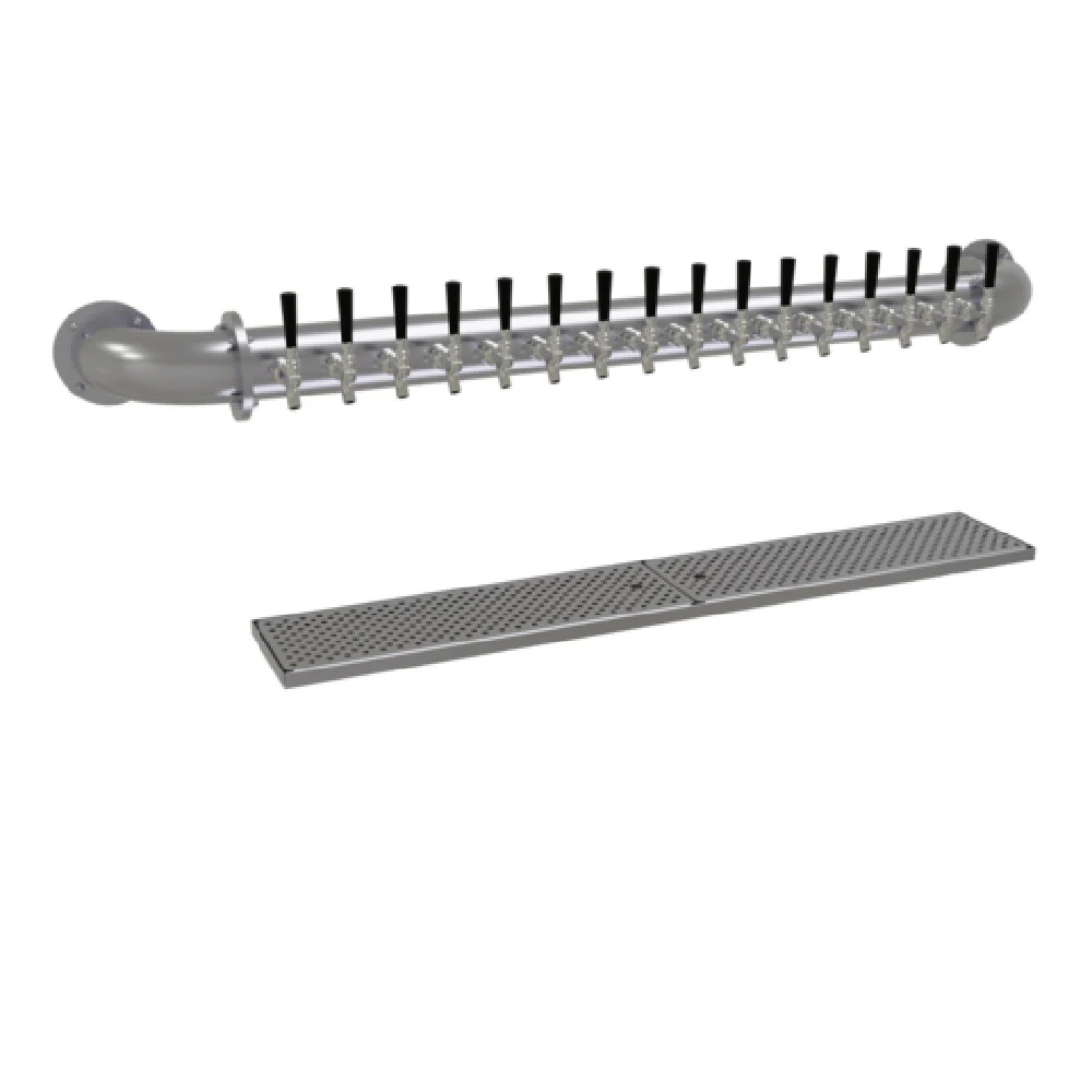 Glastender PW-16-SSR 67 Inch Wall Mount Draft Beer Dispensing Tower with 16 Faucets Stainless Steel Glastender PW-16-SSR 67 Inch Wall Mount Draft Beer Dispensing Tower with 16 Faucets Stainless Steel
