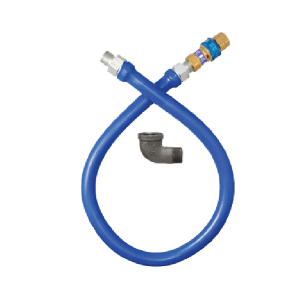 Dormont 16100BPQ60 1 Inch 60 Inch Moveable Gas Connector Hose Assembly with Quick Disconnect 294000 BTU