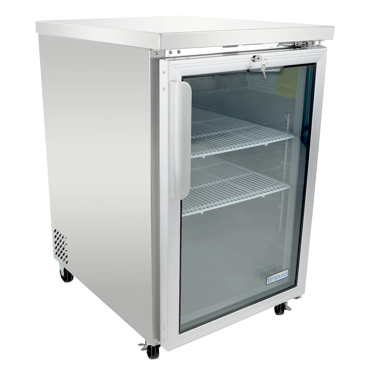 Empura E-KBB24-1G-29-S 24 Inch Back Bar Cooler 8.1 cu ft capacity with Glass Door Empura E-KBB24-1G-29-S 24 Inch Back Bar Cooler 8.1 cu ft capacity with Glass Door
