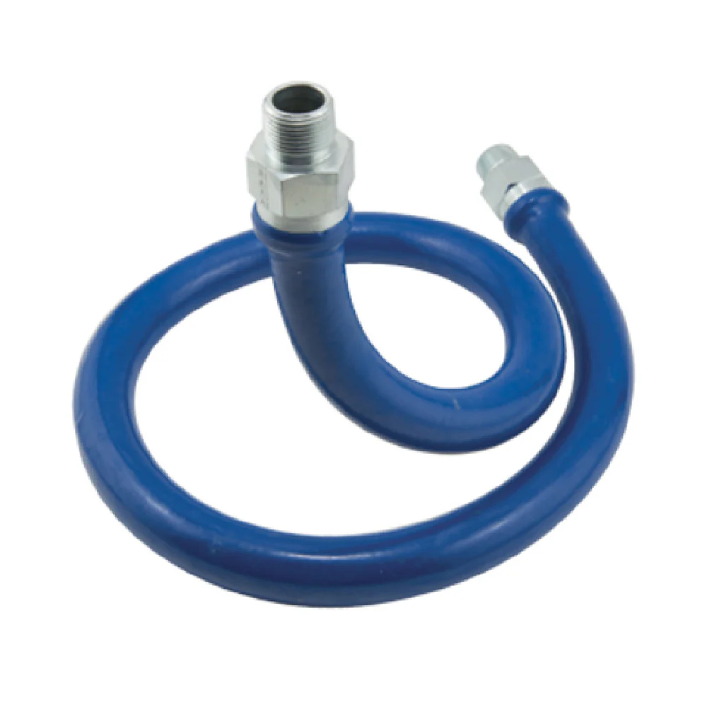 Dormont 1650BP60 1/2 Inch Inside Diameter Gas Connector Hose 60 Inch Long with Antimicrobial PVC and Stainless Steel Braid 93000 BTU Dormont 1650BP60 1/2 Inch Inside Diameter Gas Connector Hose 60 Inch Long with Antimicrobial PVC and Stainless Steel Braid 93000 BTU