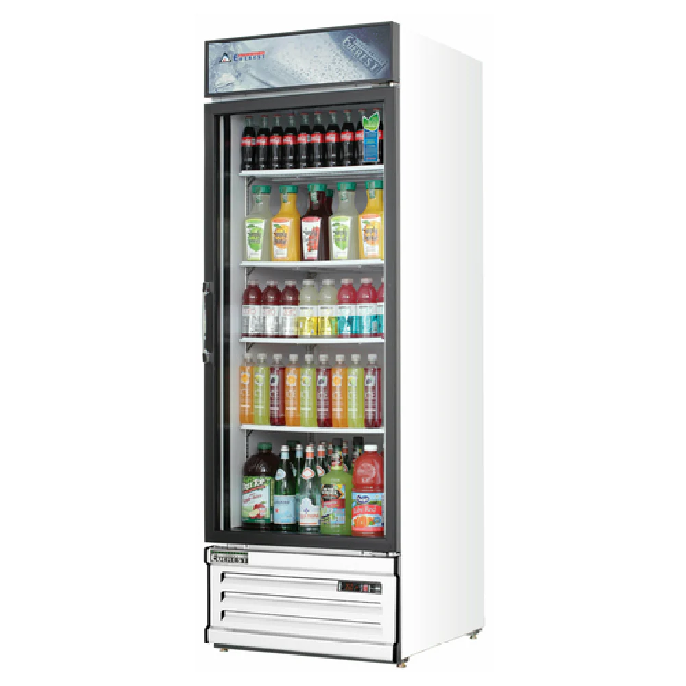 Everest Refrigeration EMGR20 24 Inch Reach-In Merchandiser Refrigerator with Glass Door Everest Refrigeration EMGR20 24 Inch Reach-In Merchandiser Refrigerator with Glass Door