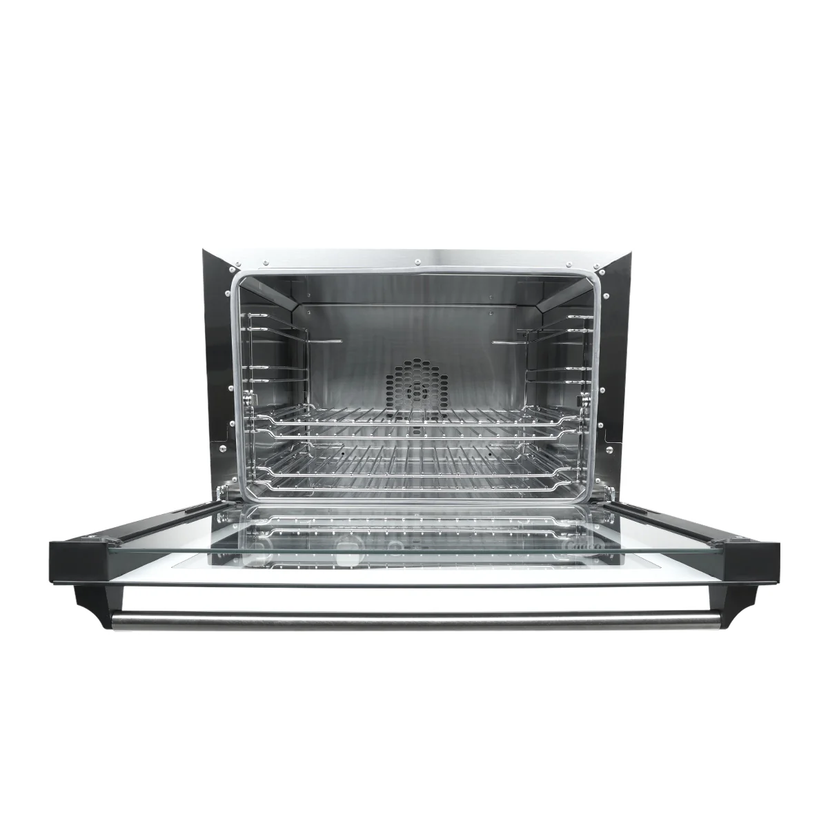 Cadco OV-023 23 Inch Electric Convection Oven Stainless Steel with 4 Shelves Cadco OV-023 23 Inch Electric Convection Oven Stainless Steel with 4 Shelves