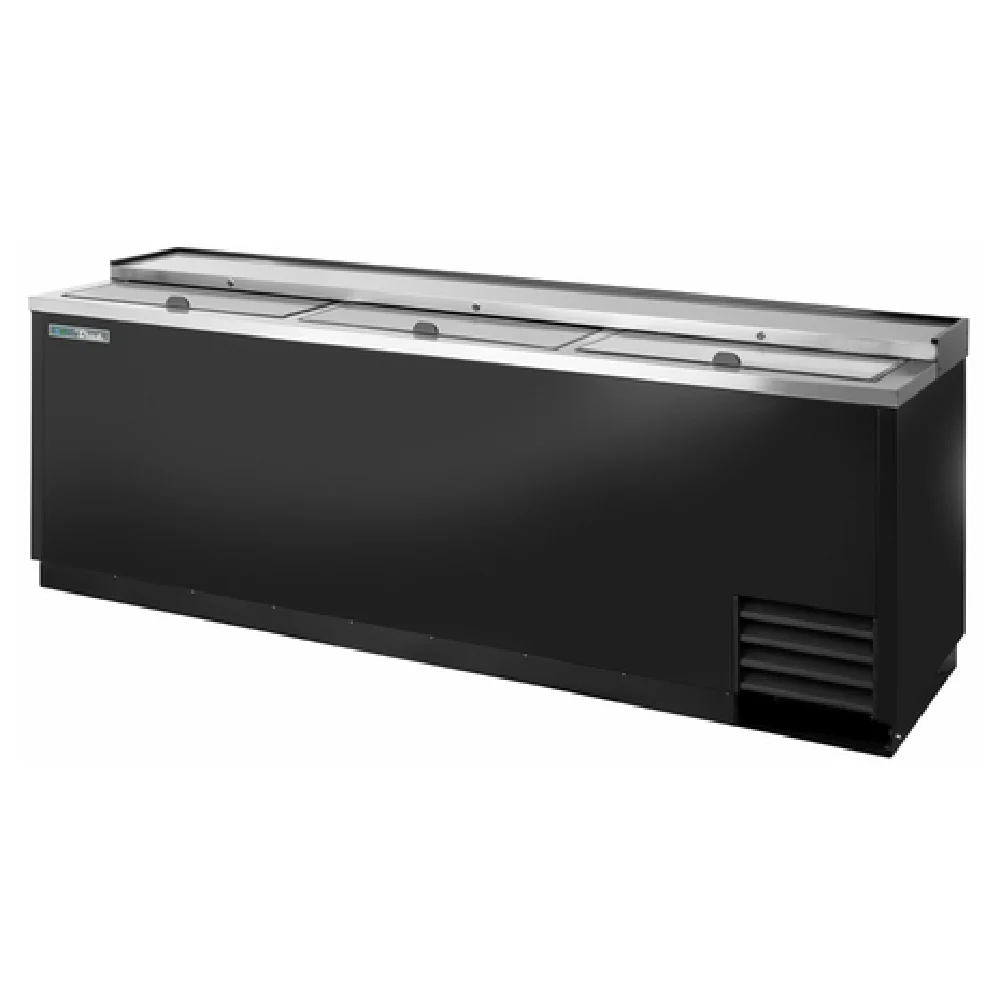 True Refrigeration TD-95-38-HC 95 Inch Bottle Cooler with Flat Top and Stainless Steel Countertop True Refrigeration TD-95-38-HC 95 Inch Bottle Cooler with Flat Top and Stainless Steel Countertop
