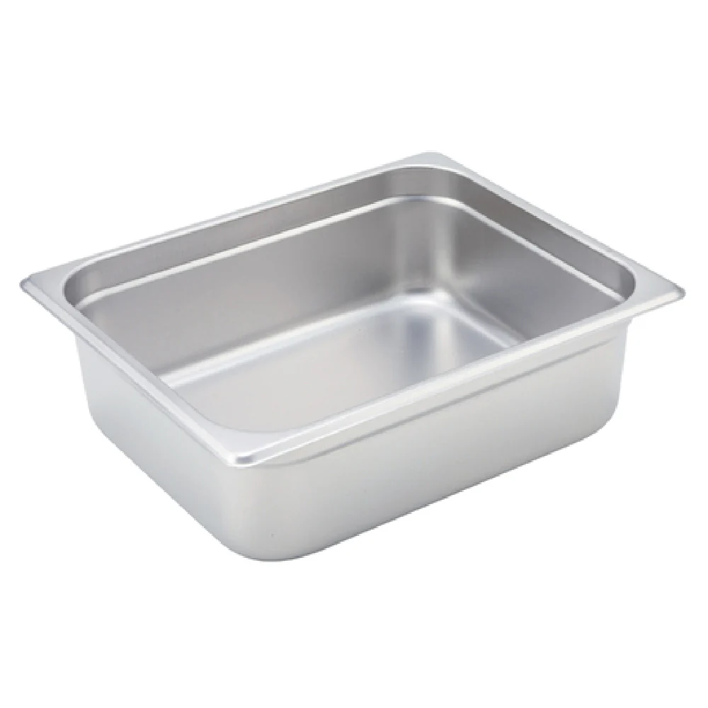 Winco SPJM-204 12-3/4 Inch Steam Table Pan 1/2 Size Anti-jamming Stainless Steel