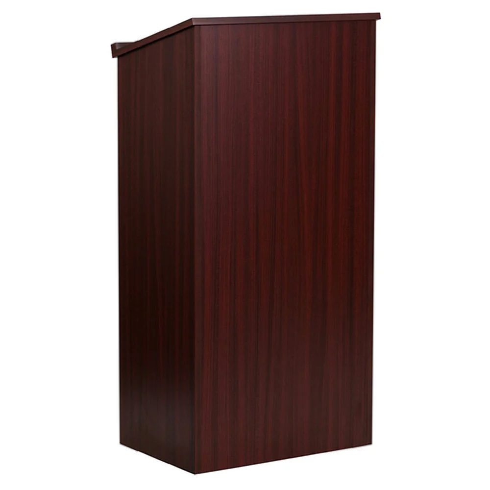 Alpine Industries ADI661-01 23 Inch Speakers Podium Lectern Floor Model Mahogany Wood