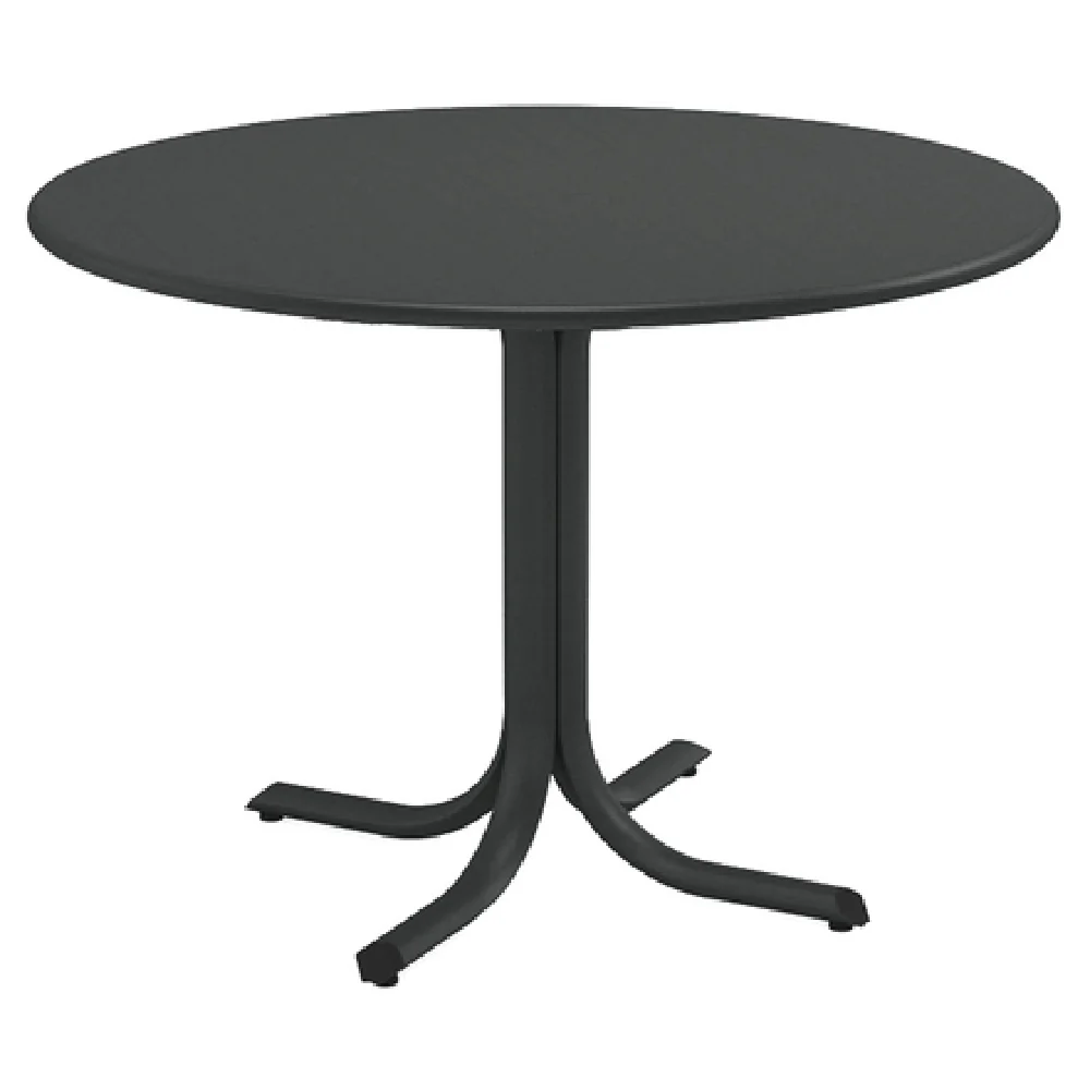 emuamericas llc 1156 46 Inch Diameter Round Table Steel Indoor Outdoor with PVC footcaps