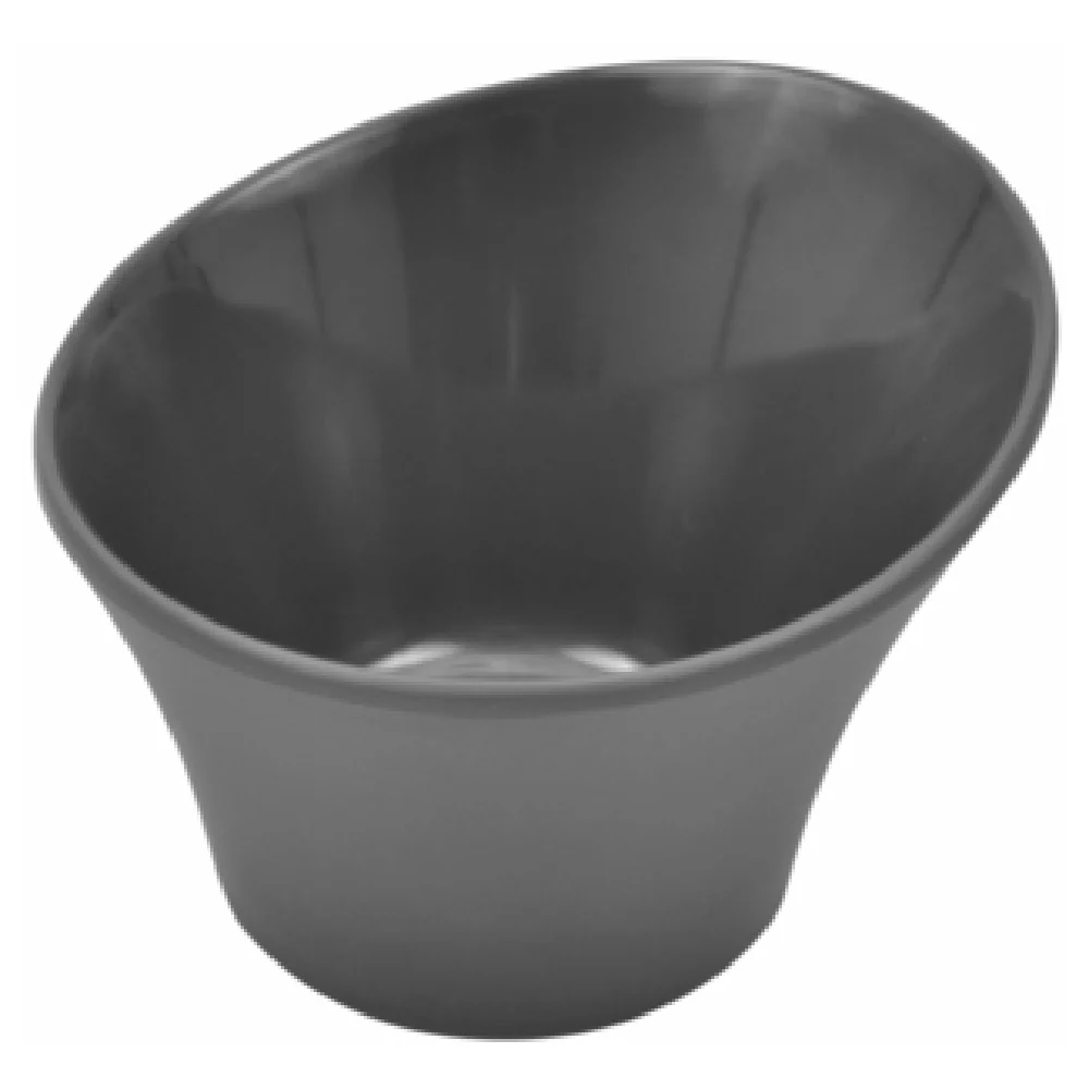 BauscherHepp TGY1541M 4 Oz Round Bowl Slanted Gray Melamine Chip Stain Resistant
