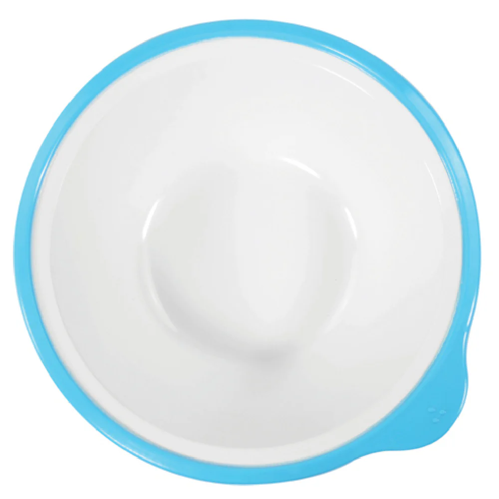 BauscherHepp T3820BL 7-1/10 Inch Round Bowl 13-1/2 Oz. Melamine White with Blue Rim BauscherHepp T3820BL 7-1/10 Inch Round Bowl 13-1/2 Oz. Melamine White with Blue Rim