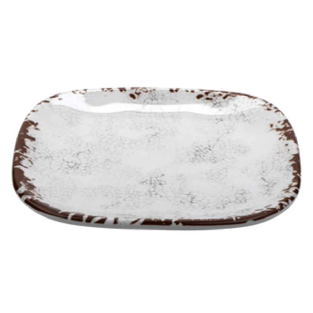 GET Enterprises SCS-6-FM 6 Inch Square Plate Melamine Break Resistant Beige