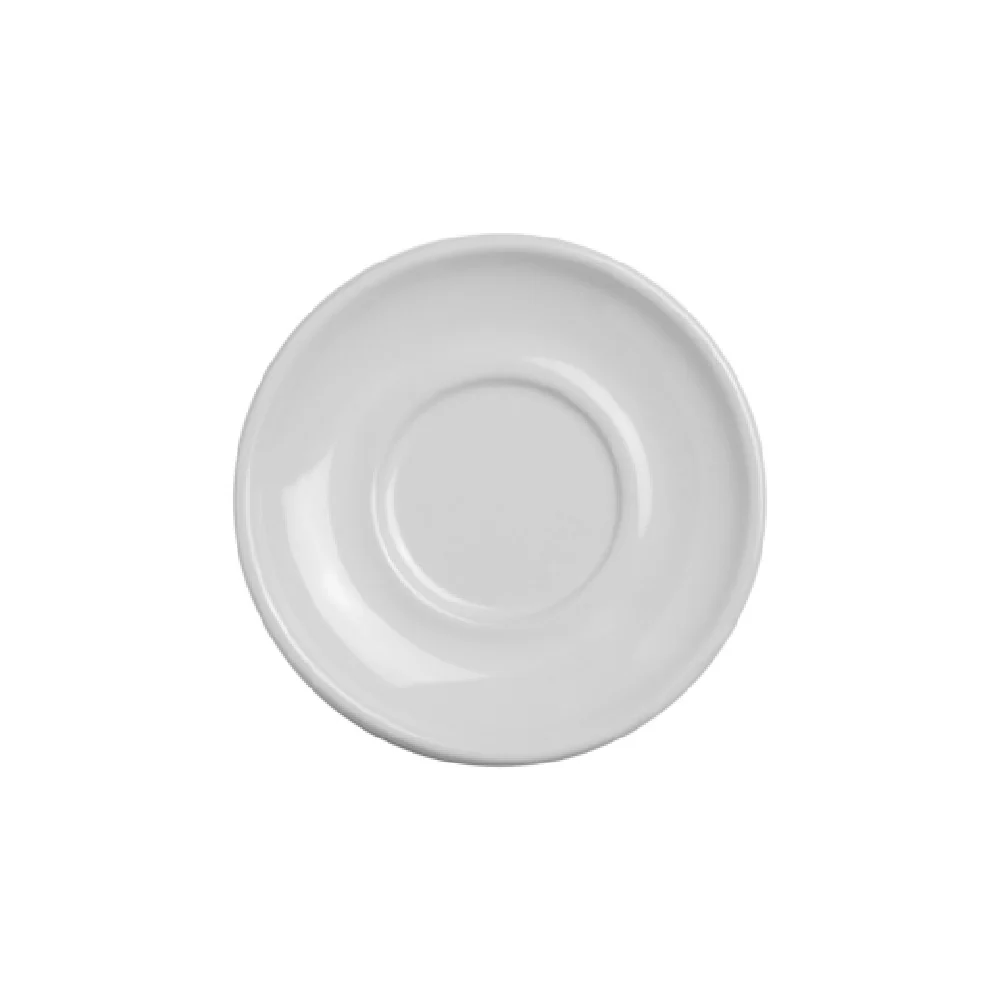 Steelite DCI128UW 4-1/2 Inch Diameter Round Saucer Lead-Free Ceramic with Stackable