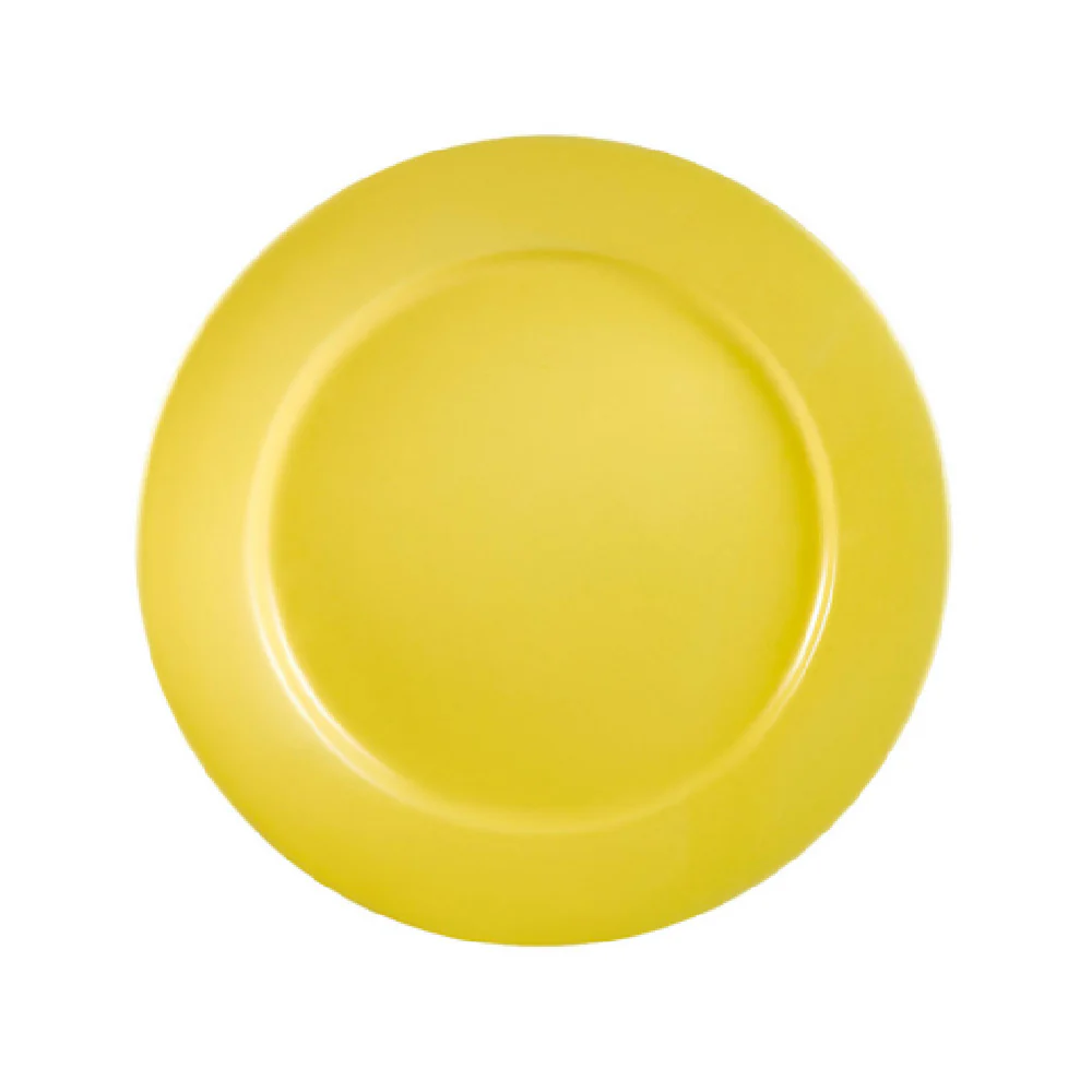 CAC China LV-21-Y 12 Inch Diameter Round Plate Ceramic with Rolled Edge CAC China LV-21-Y 12 Inch Diameter Round Plate Ceramic with Rolled Edge
