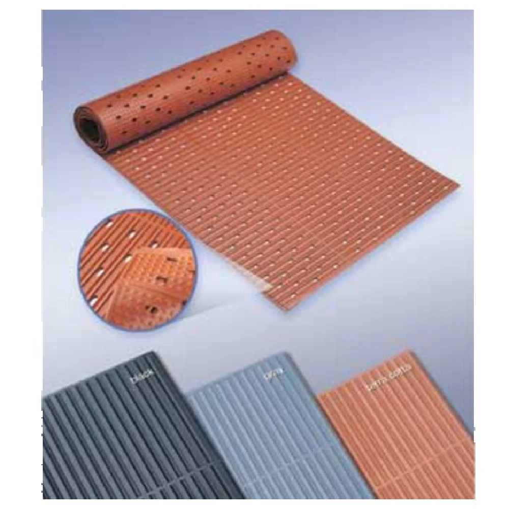 Cactus Mat 1631R-4V_GRAY 4 Foot Wide Rubber Mat Grease and Slip Resistant Gray