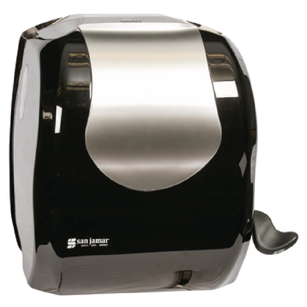 San Jamar T970BKSS 13-5/8 Inch Manual Paper Towel Dispenser Bio-Kleen Handle Black Plastic San Jamar T970BKSS 13-5/8 Inch Manual Paper Towel Dispenser Bio-Kleen Handle Black Plastic