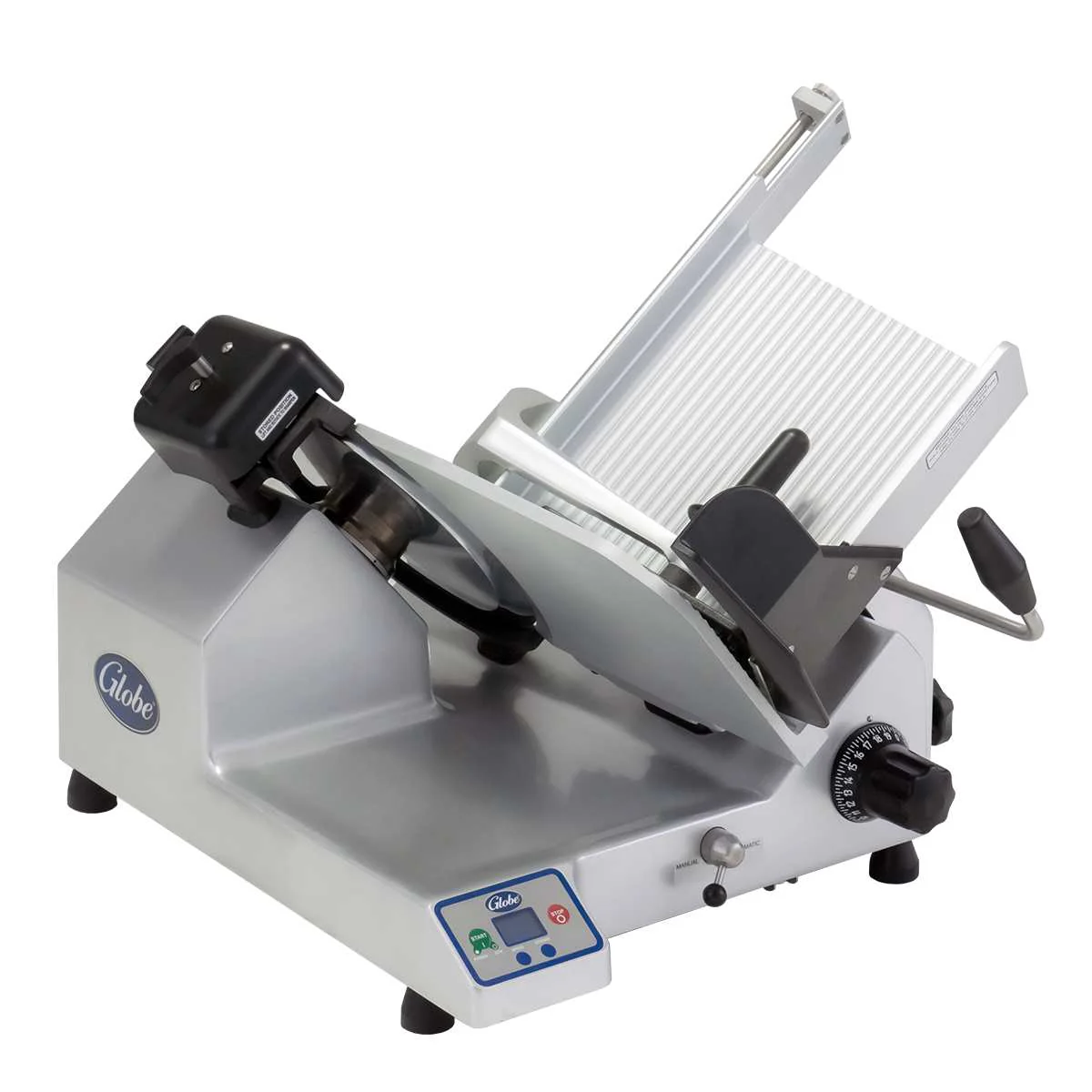 Globe SG13-05 13 Inch Stainless Steel Knife Manual Food Slicer with LCD Display Globe SG13-05 13 Inch Stainless Steel Knife Manual Food Slicer with LCD Display